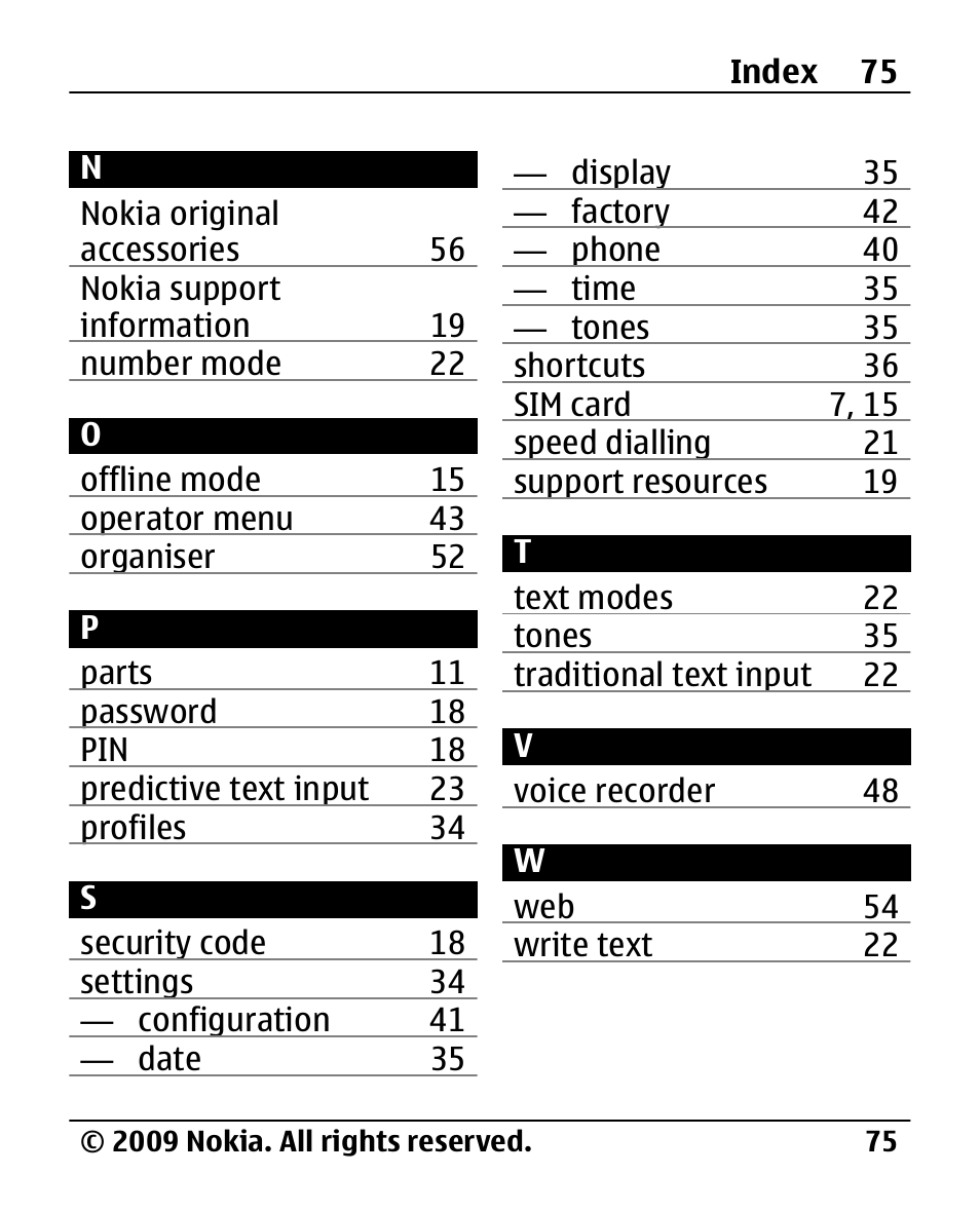 Nokia 2720 User Manual | Page 75 / 78