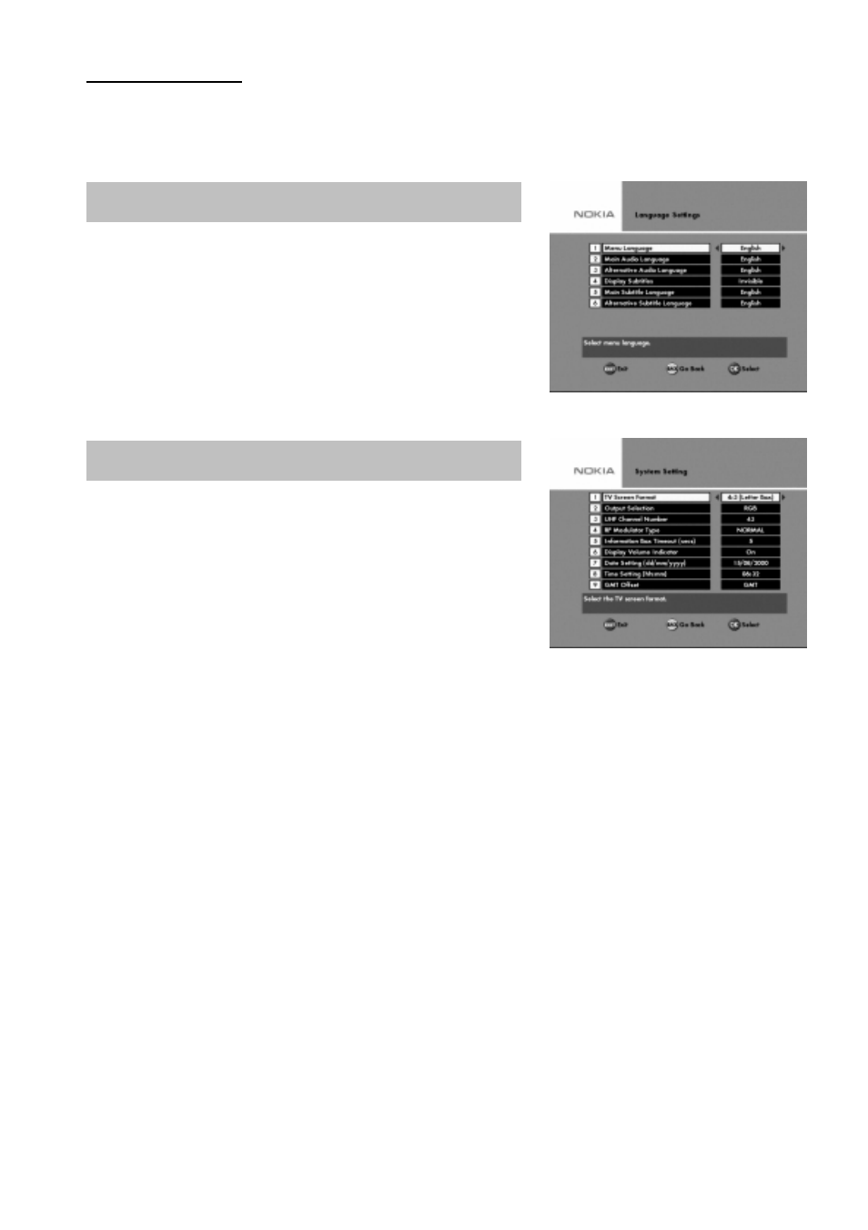 Language settings, System settings | Nokia 9650S User Manual | Page 20 / 27