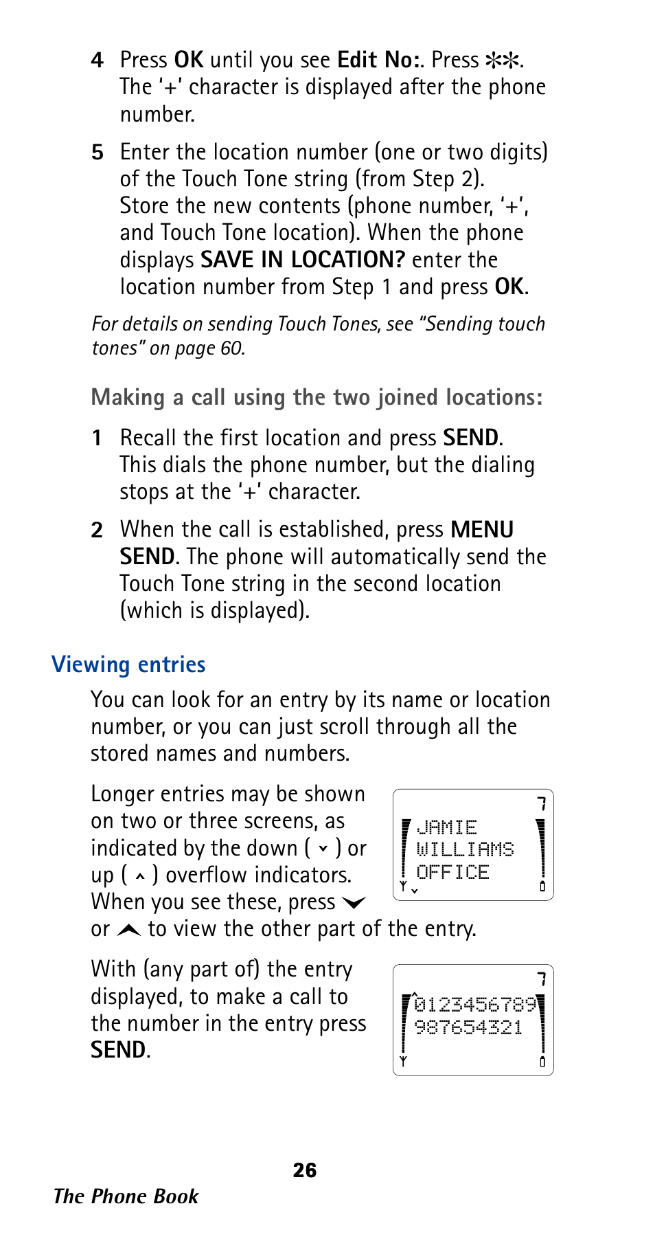 Viewing entries | Nokia 282 User Manual | Page 31 / 93