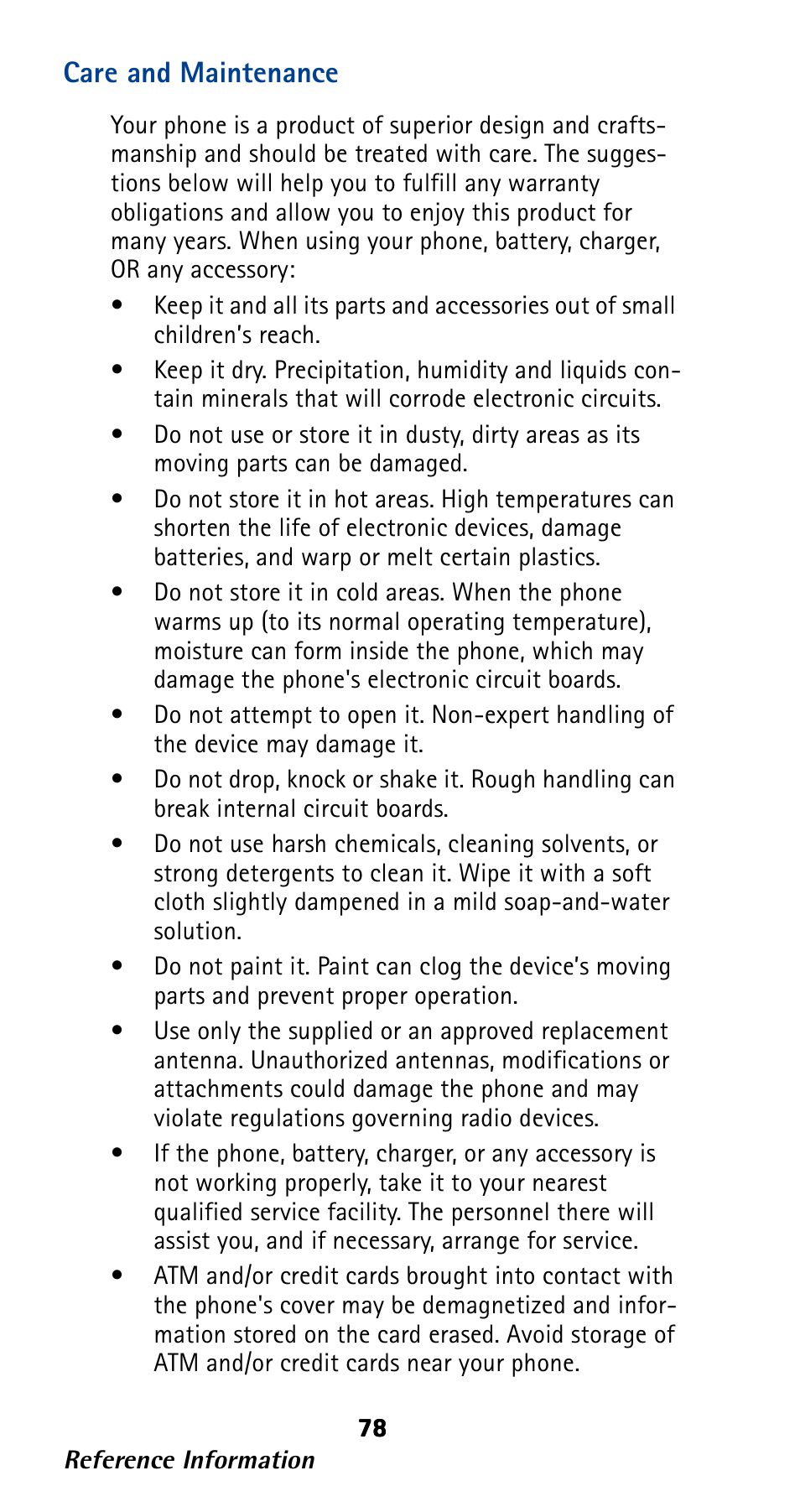 Care and maintenance | Nokia 282 User Manual | Page 83 / 93