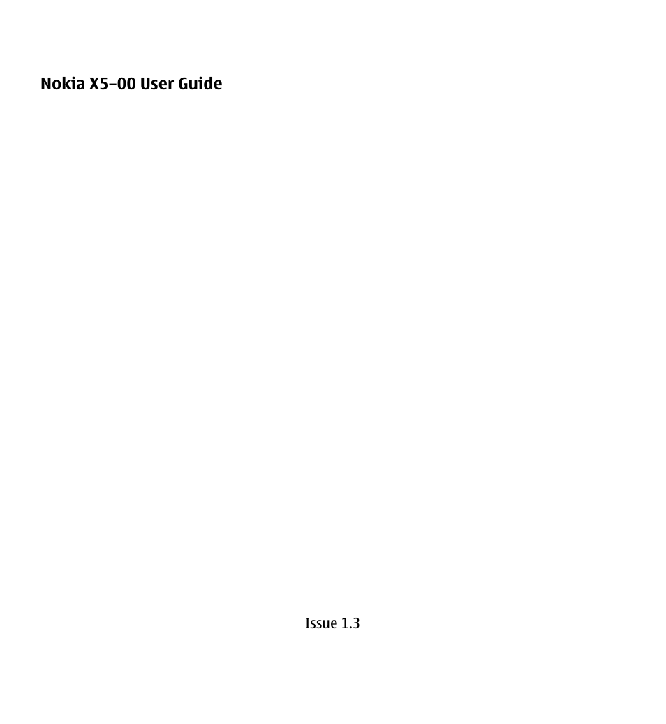 Nokia X500 User Manual | 121 pages