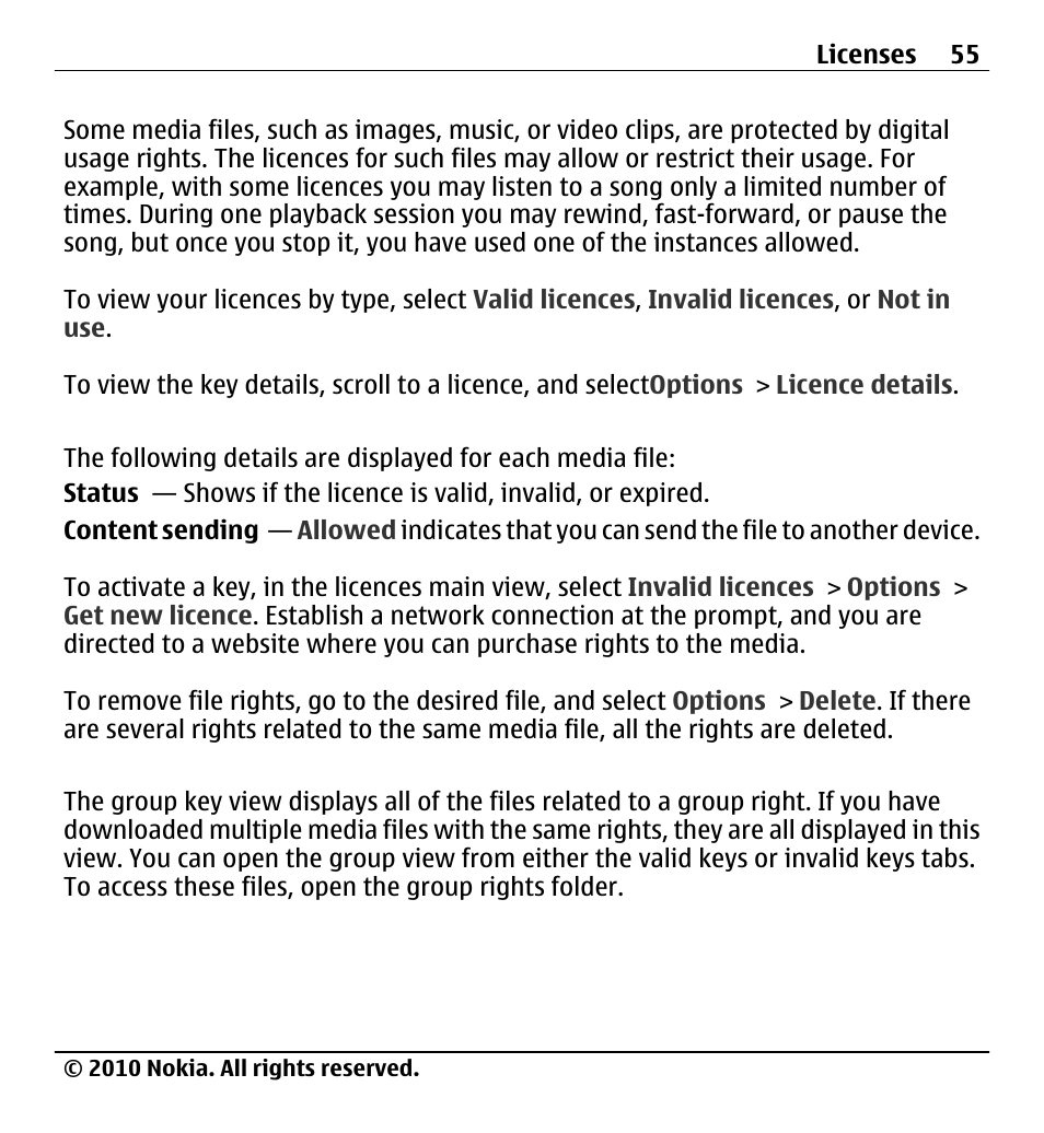 Nokia X500 User Manual | Page 55 / 121