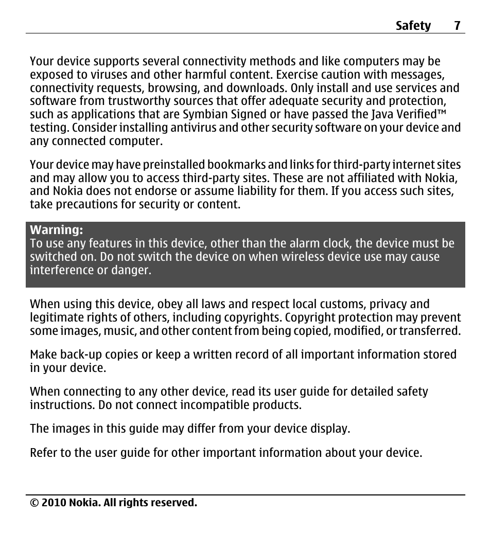 Nokia X500 User Manual | Page 7 / 121