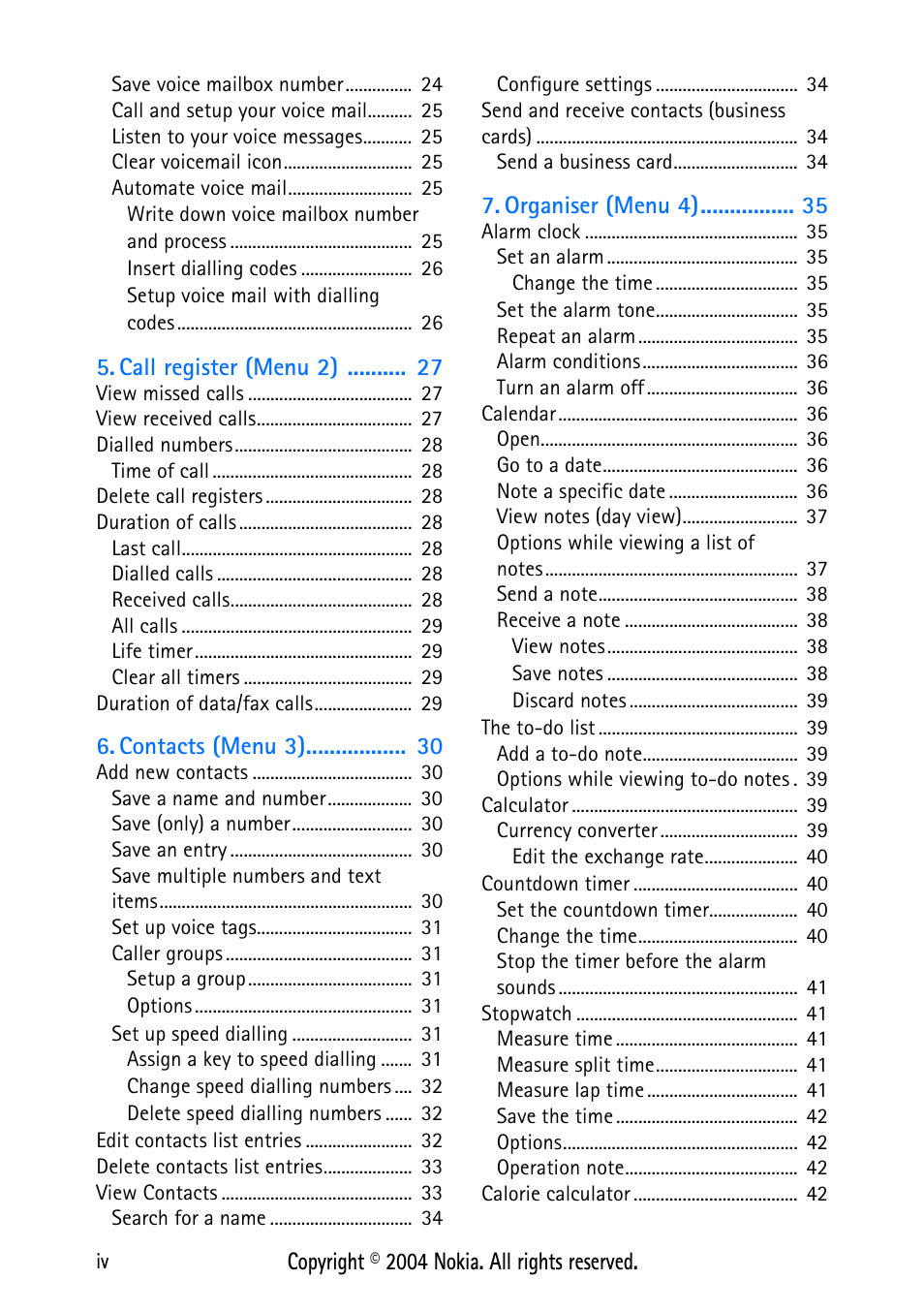 Nokia 3125 User Manual | Page 4 / 87