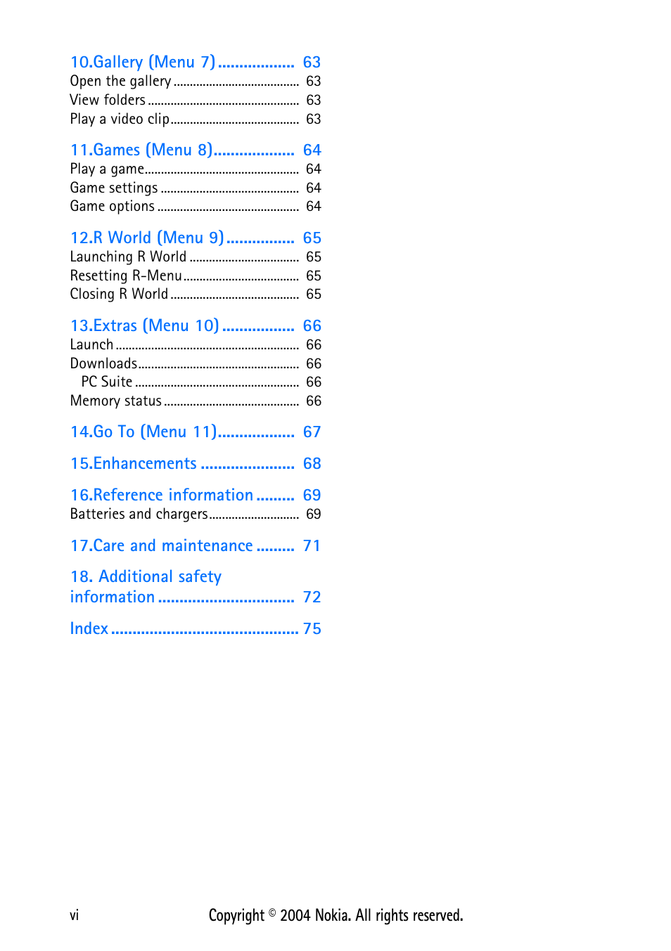 Nokia 3125 User Manual | Page 6 / 87