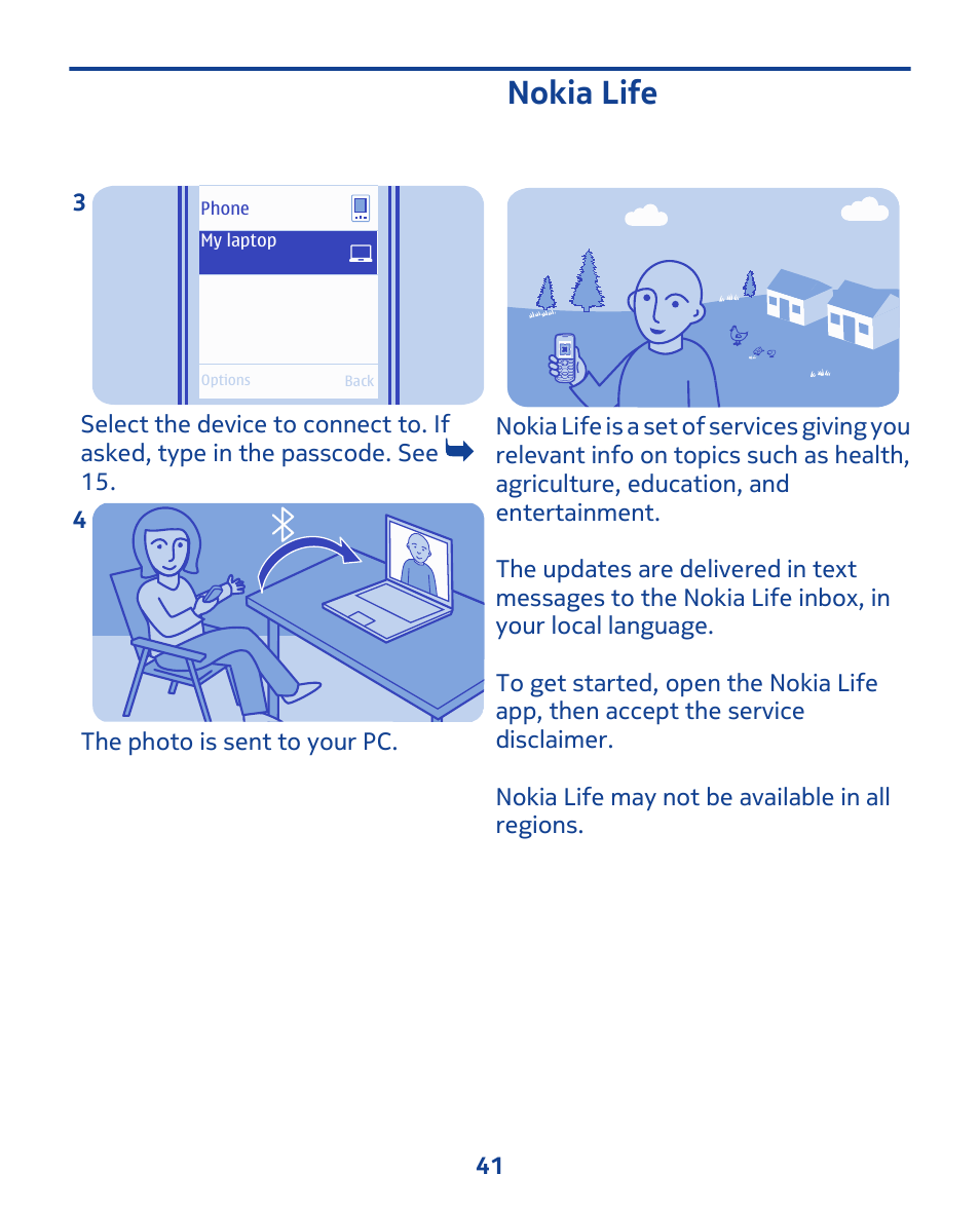 Nokia life | Nokia 202 User Manual | Page 41 / 60