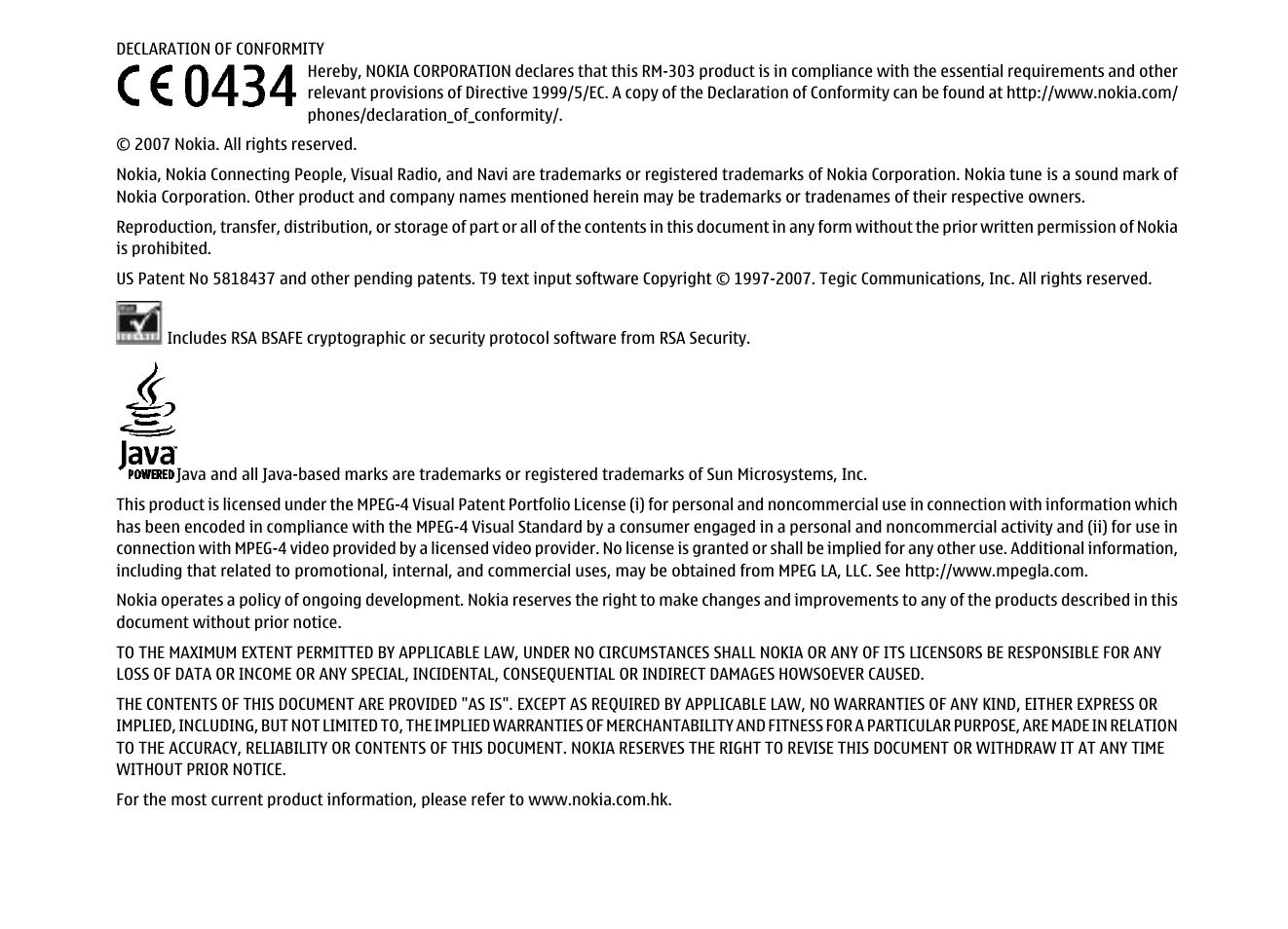 Nokia 5310 XpressMusi EN User Manual | Page 2 / 62