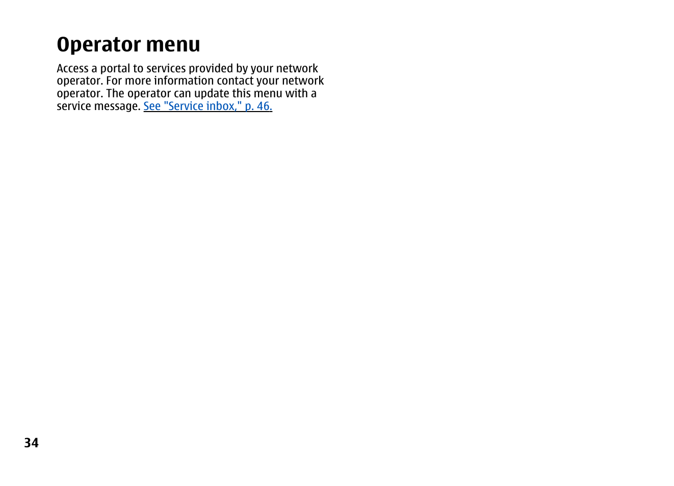 Operator menu | Nokia 5310 XpressMusi EN User Manual | Page 35 / 62