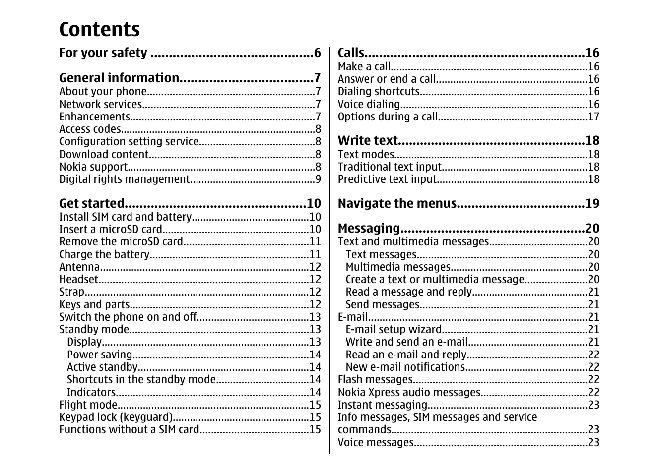 Nokia 5310 XpressMusi EN User Manual | Page 4 / 62