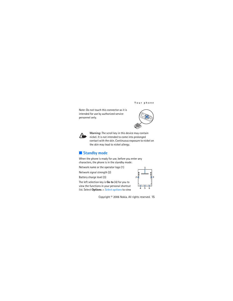 Standby mode | Nokia 2610 User Manual | Page 16 / 63