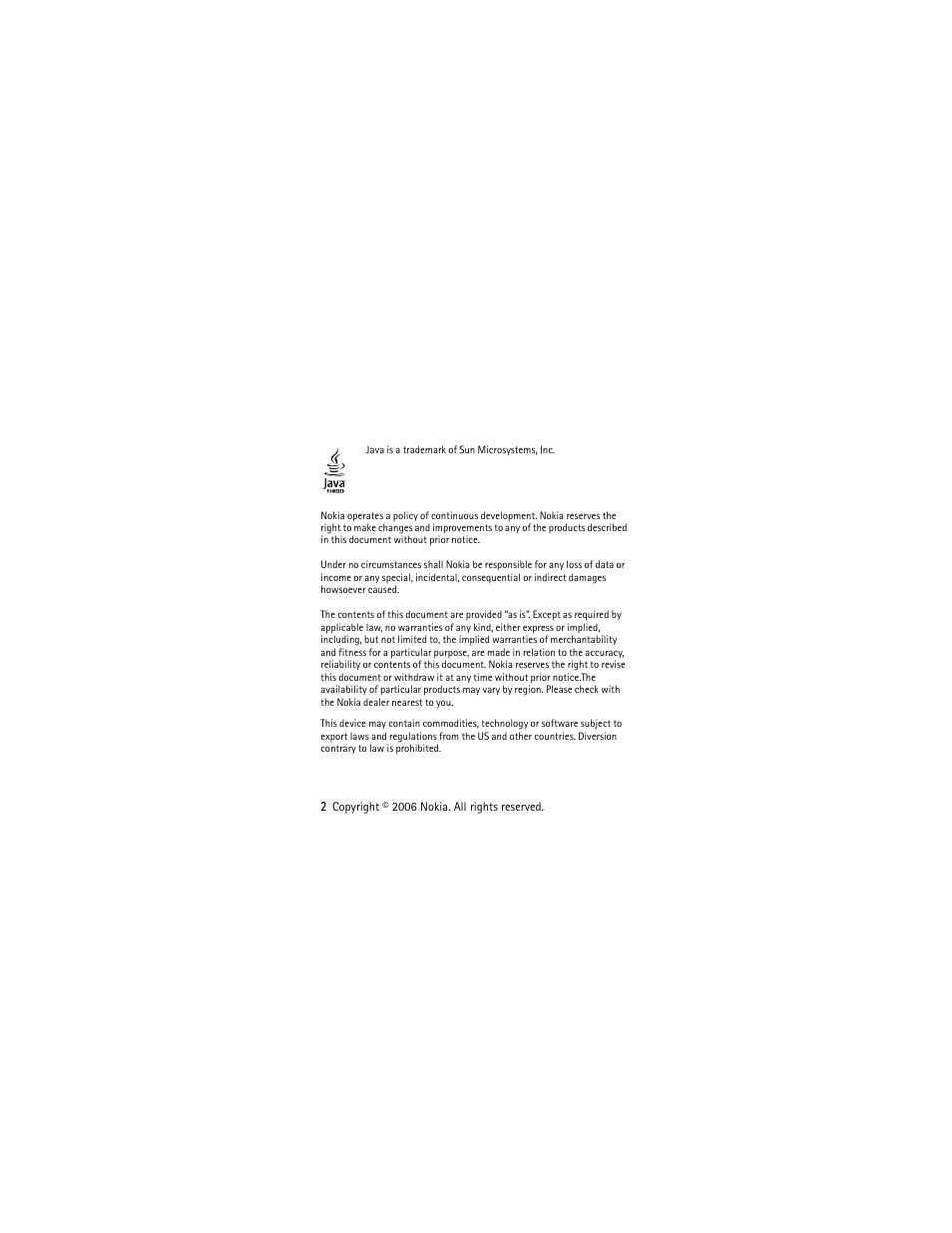 Nokia 2610 User Manual | Page 3 / 63