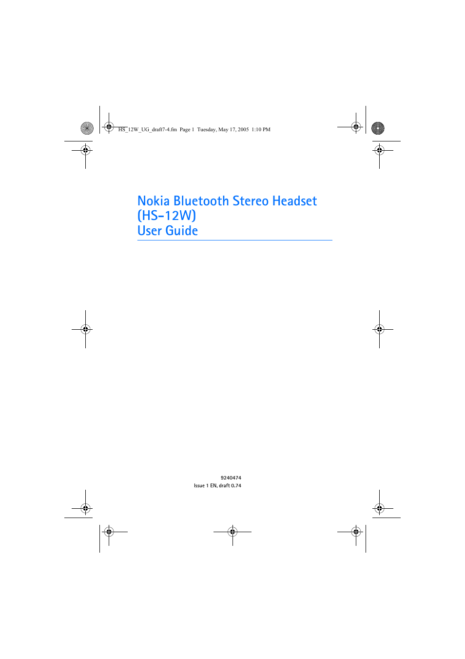 Nokia HS-12W User Manual | 16 pages