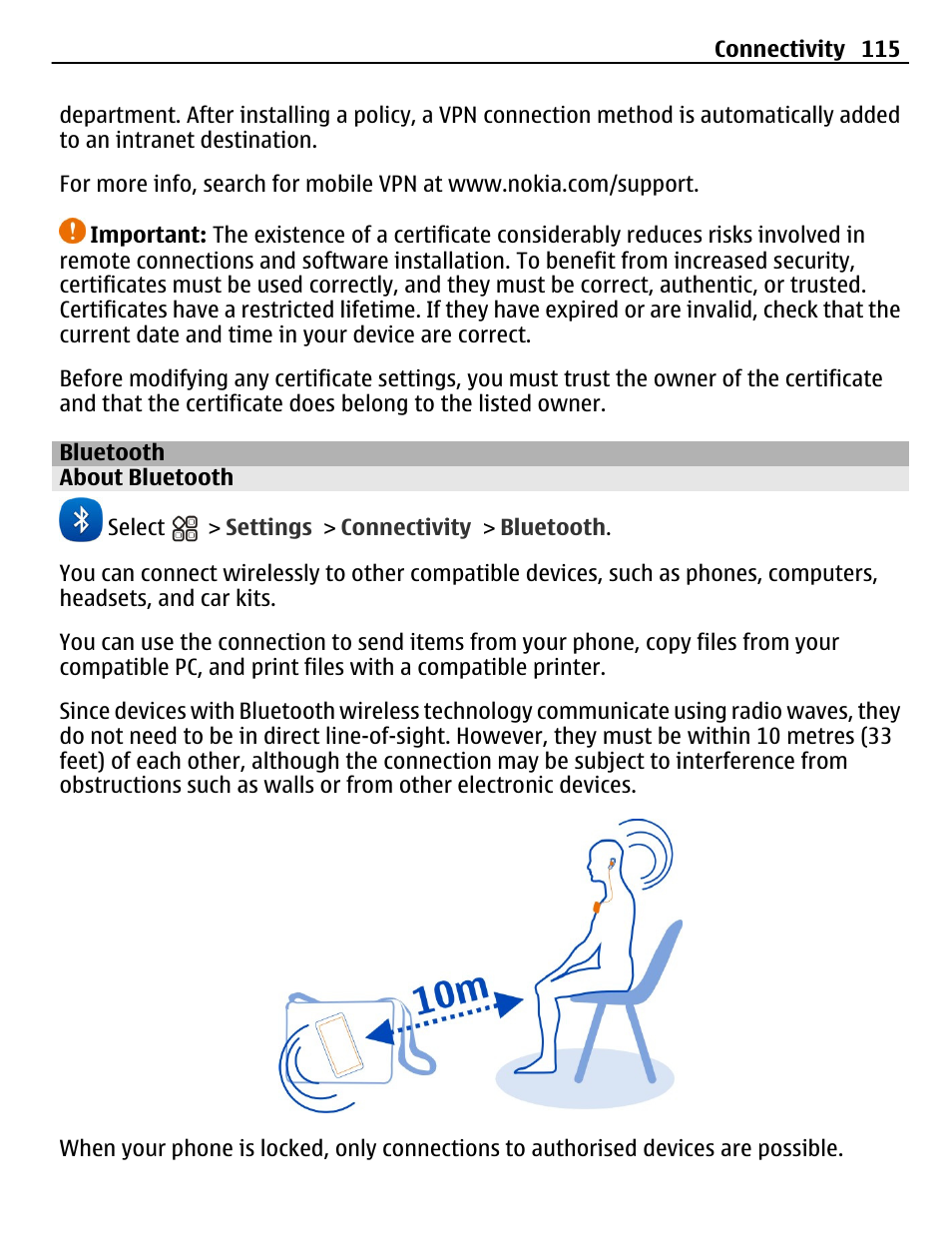 Bluetooth, About bluetooth | Nokia N8-00 User Manual | Page 115 / 145