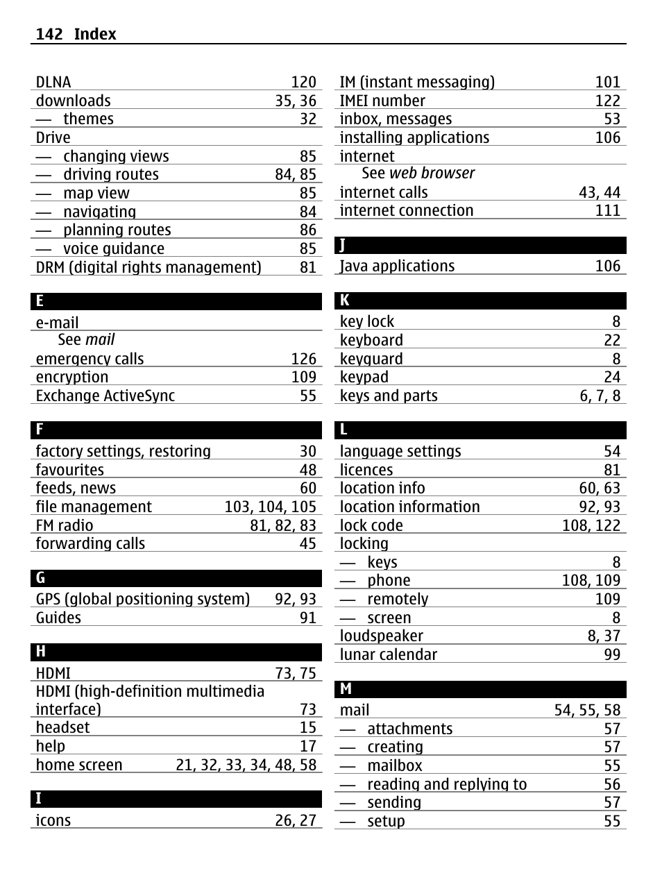 Nokia N8-00 User Manual | Page 142 / 145