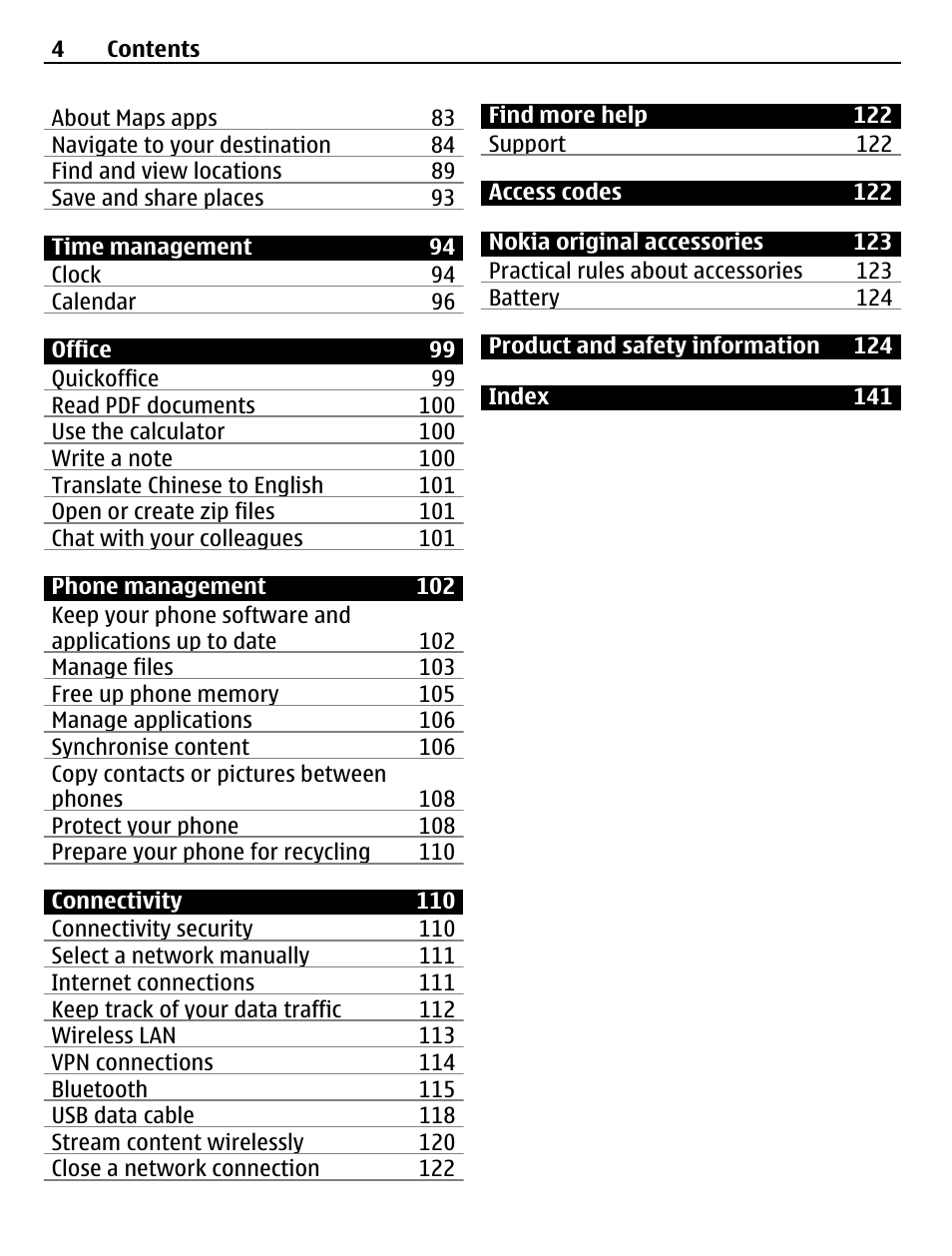 Nokia N8-00 User Manual | Page 4 / 145