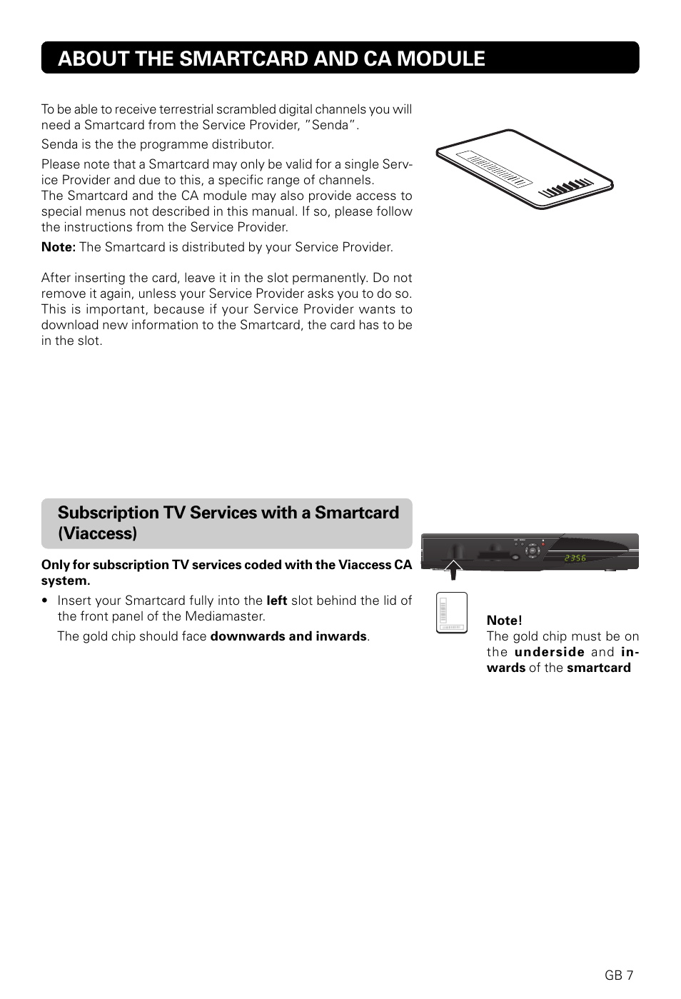 About the smartcard and ca module | Nokia 9820 T User Manual | Page 6 / 33