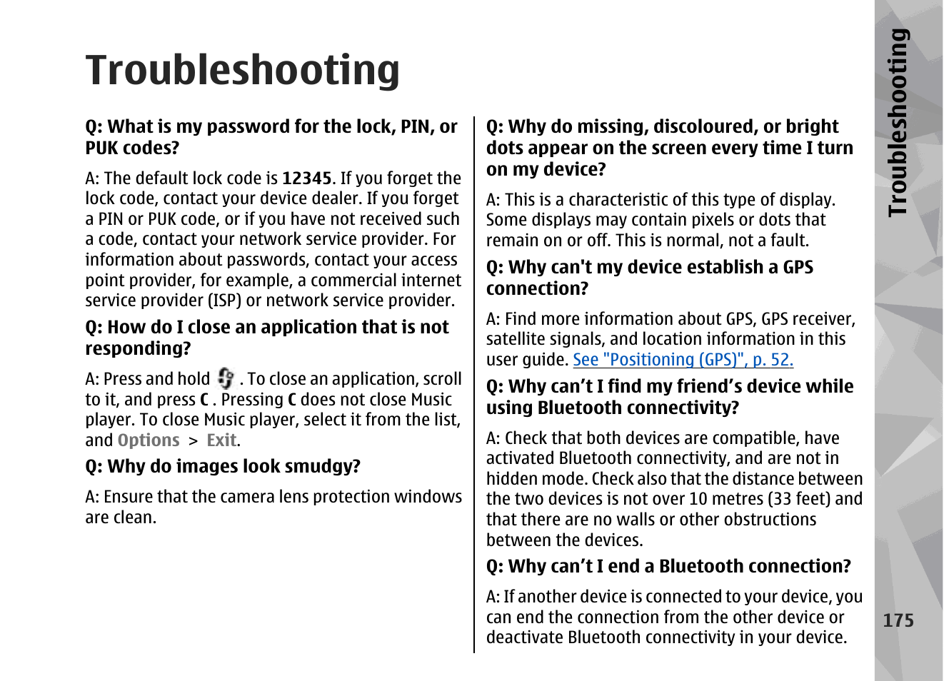 Troubleshooting, Troubl es hooti ng | Nokia 002F4W8 User Manual | Page 175 / 195