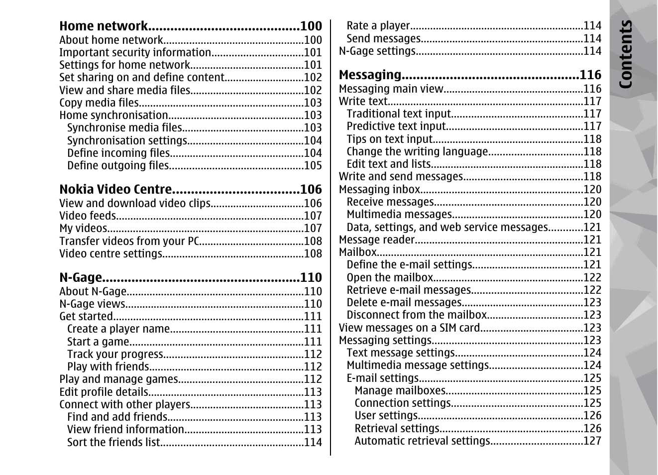 Co nte nts | Nokia 002F4W8 User Manual | Page 7 / 195