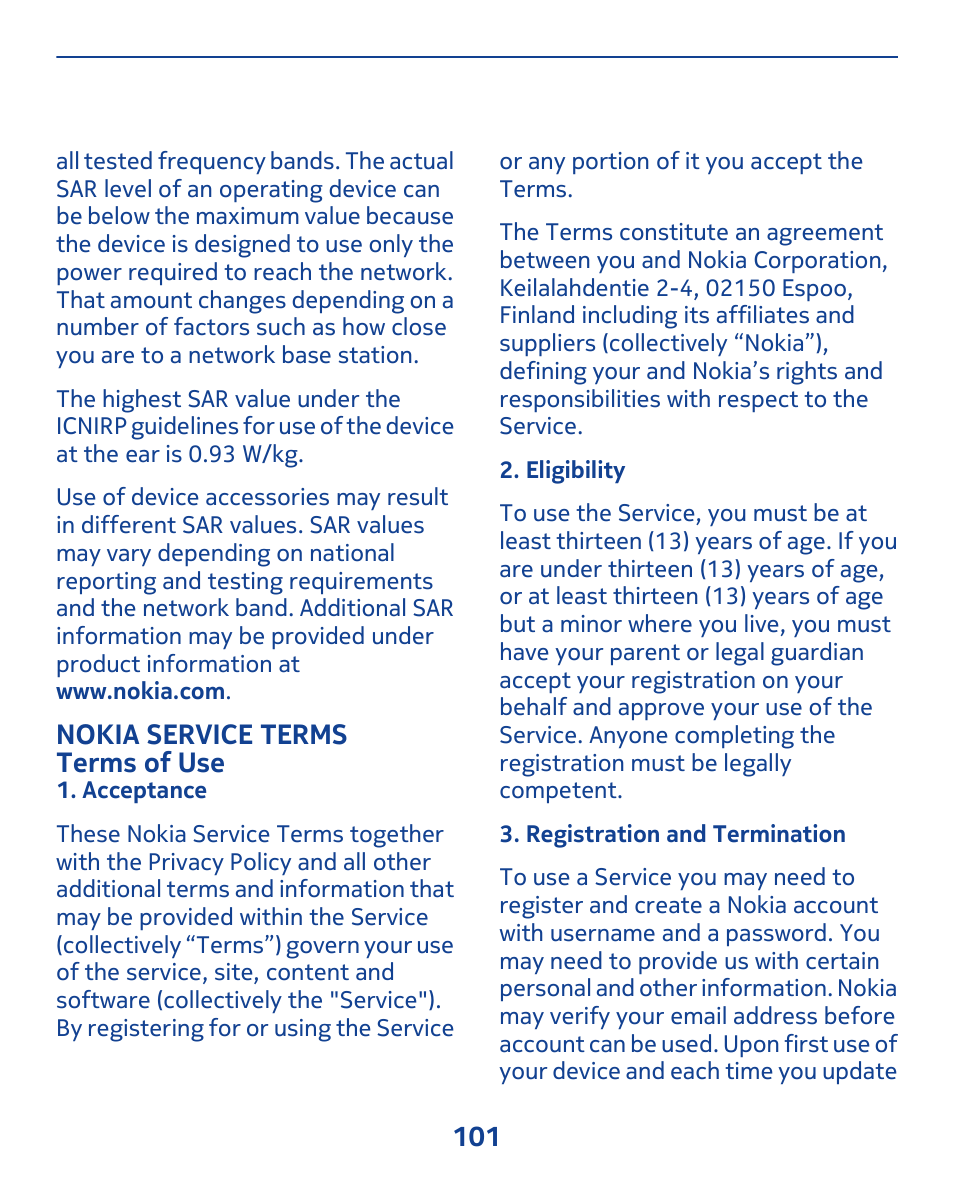 Nokia 308 User Manual | Page 101 / 128