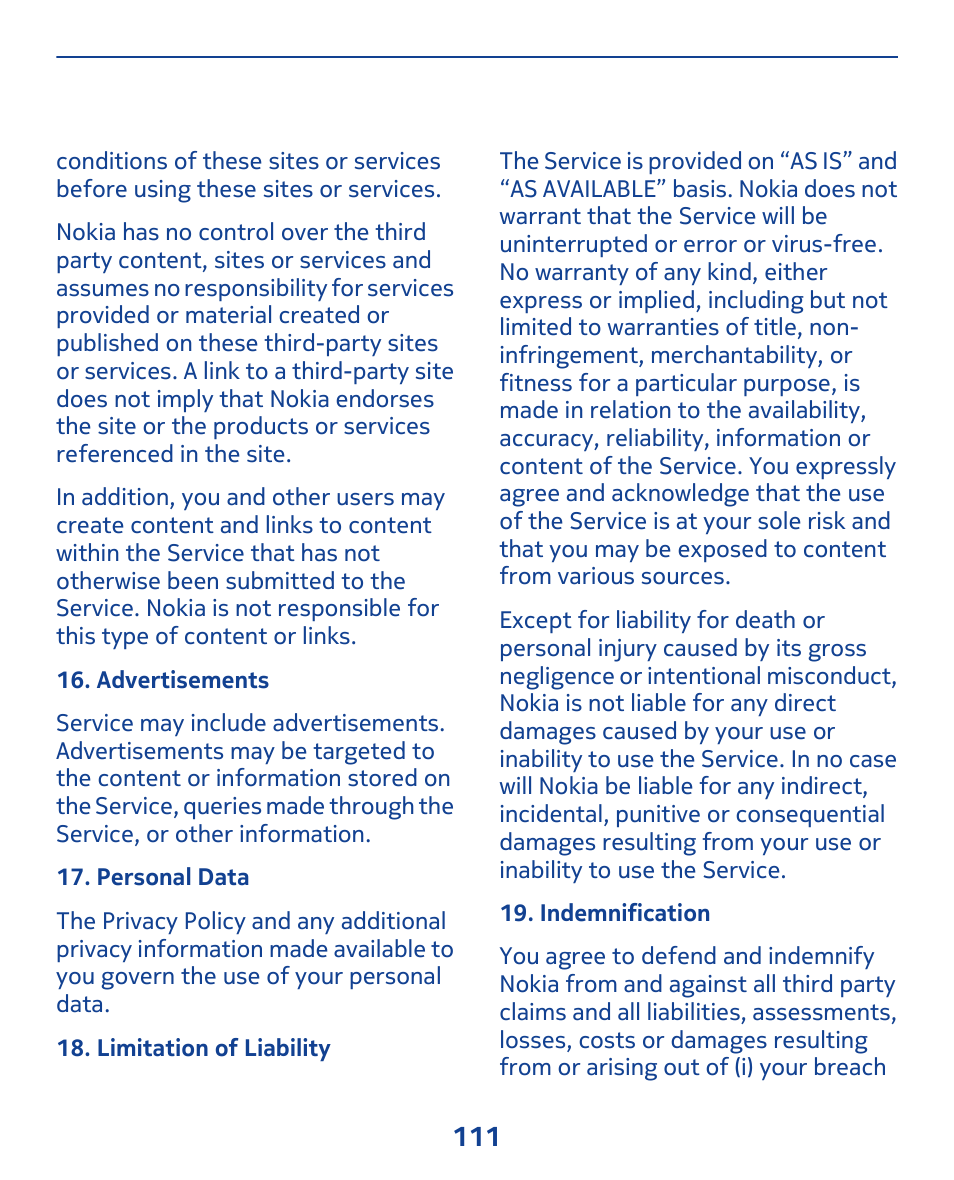 Nokia 308 User Manual | Page 111 / 128