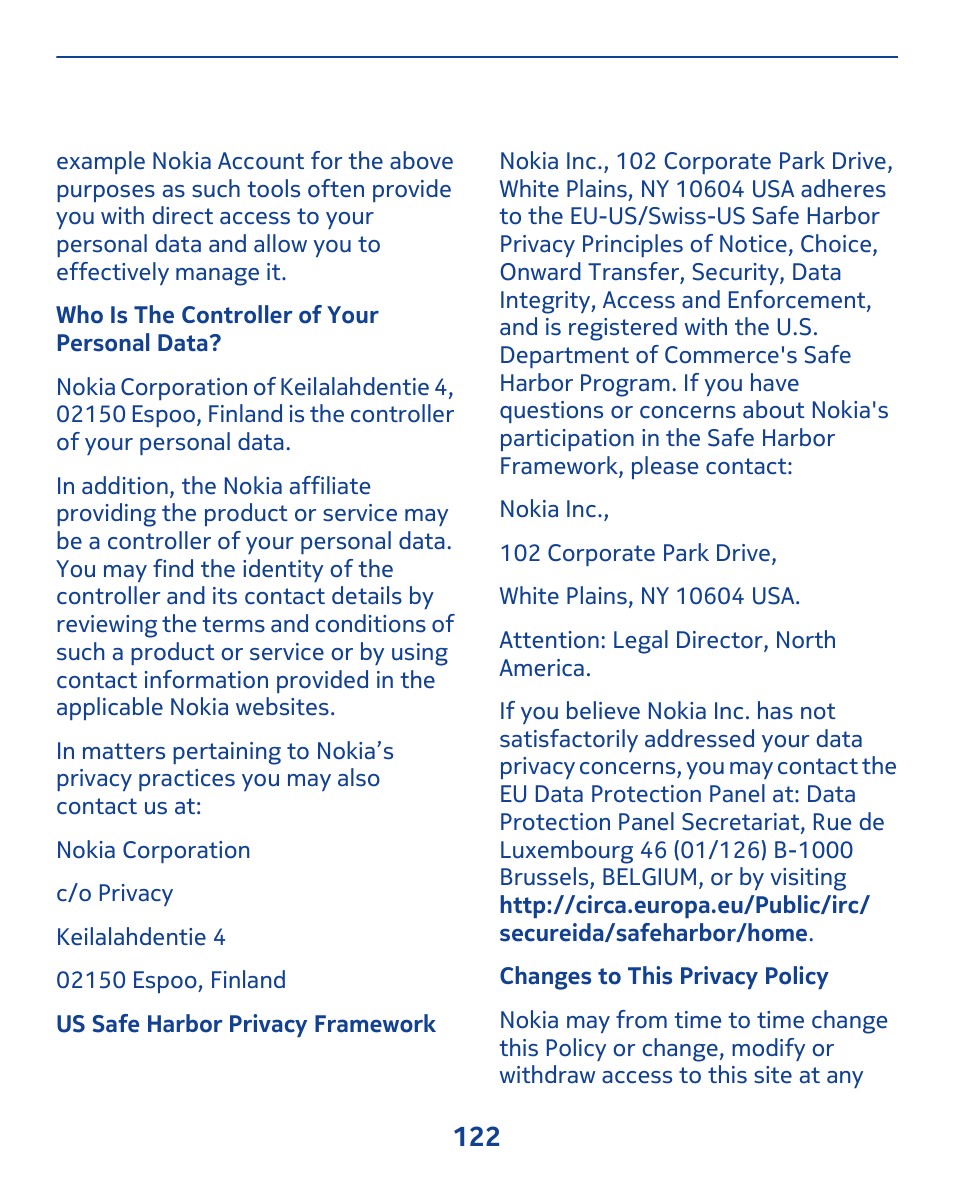 Nokia 308 User Manual | Page 122 / 128