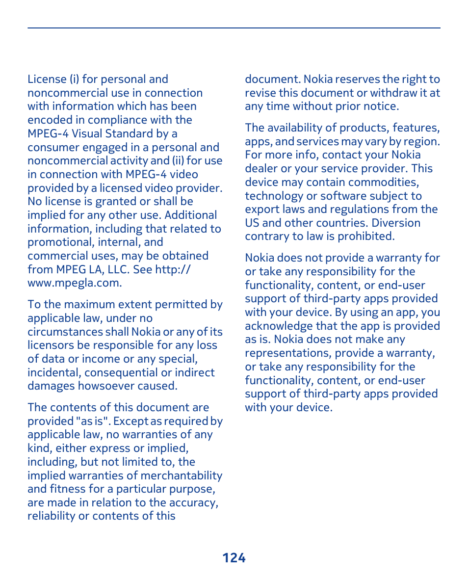 Nokia 308 User Manual | Page 124 / 128