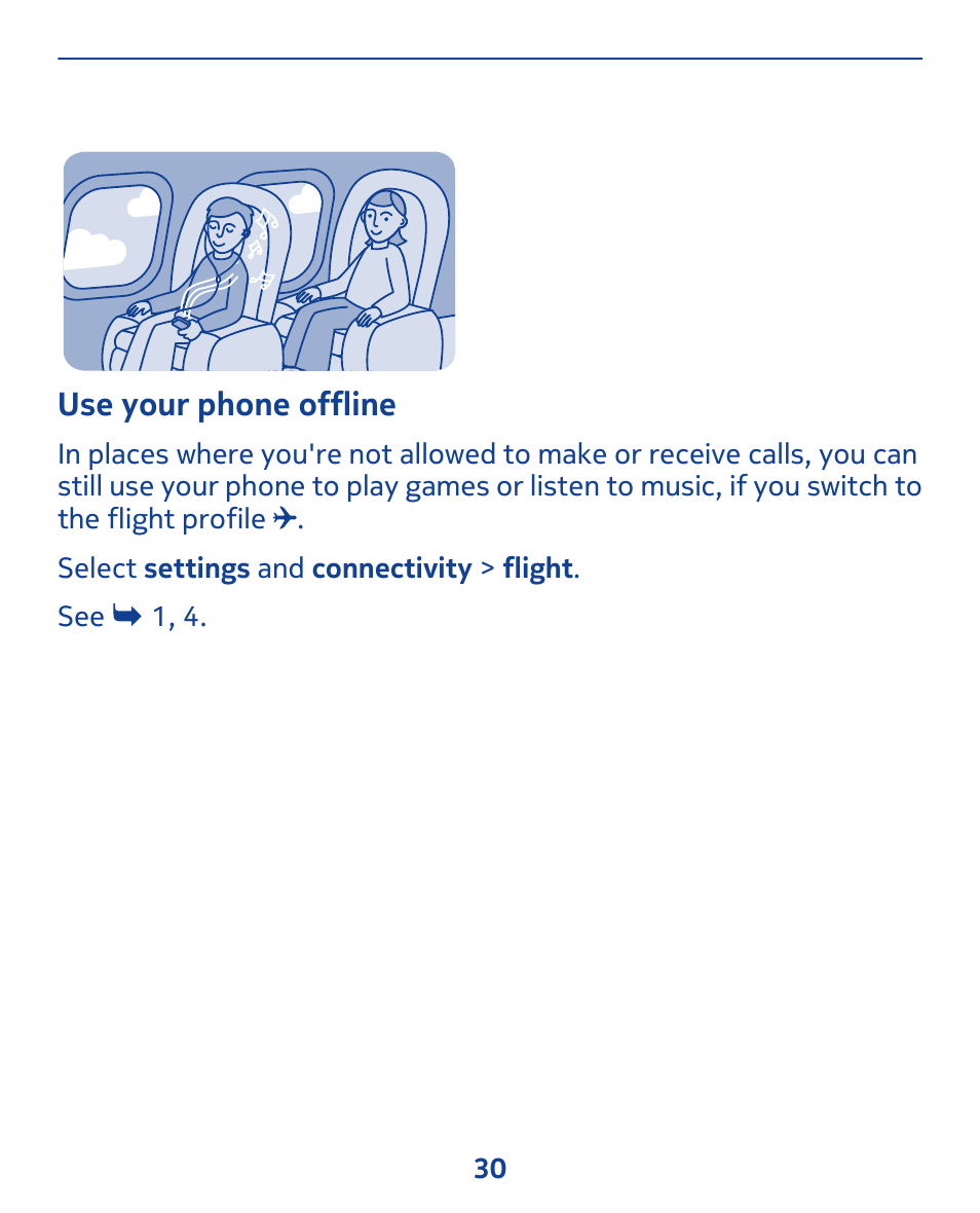 Use your phone offline | Nokia 308 User Manual | Page 30 / 128