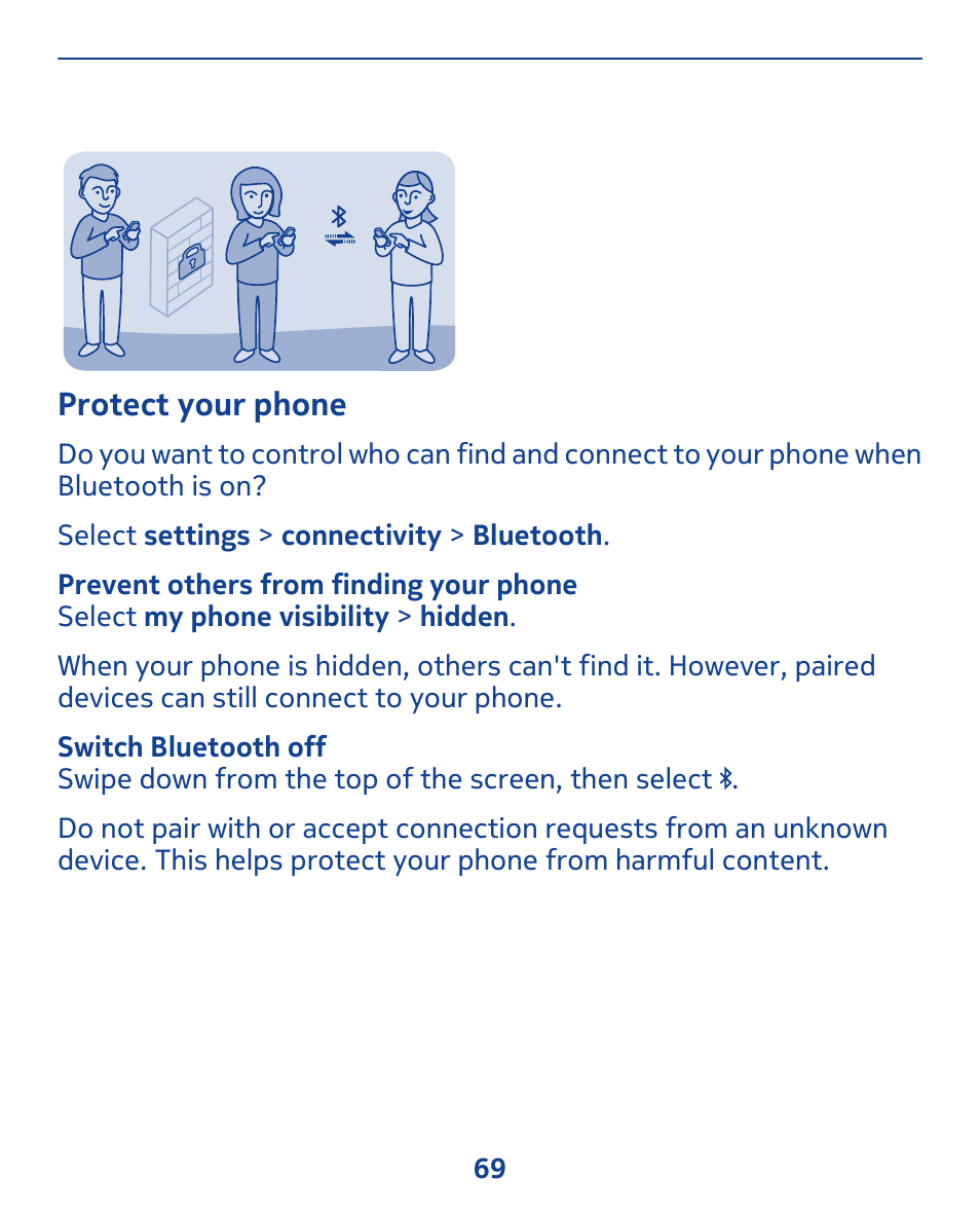 Protect your phone | Nokia 308 User Manual | Page 69 / 128