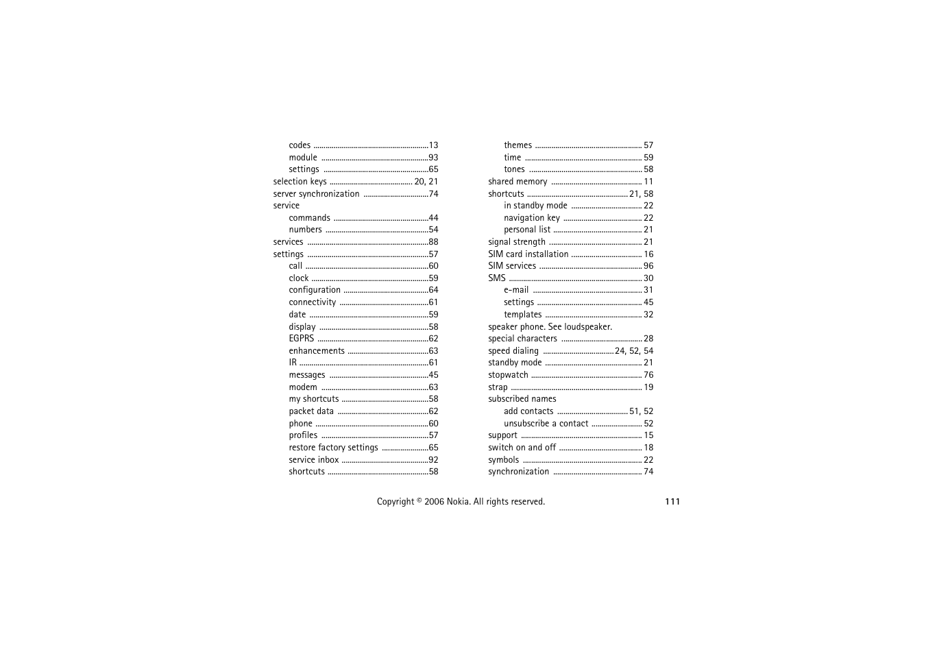 Nokia 5070 User Manual | Page 111 / 112