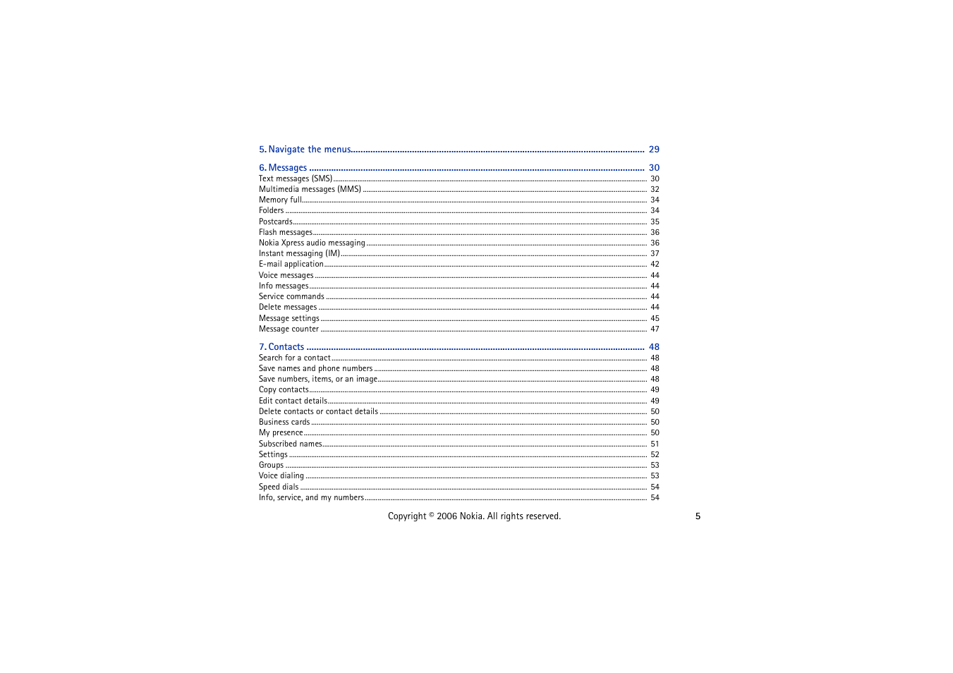 Nokia 5070 User Manual | Page 5 / 112