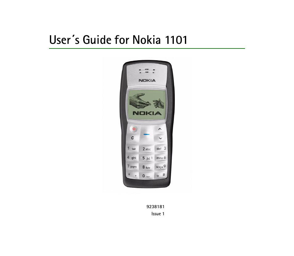 Nokia 1101 User Manual | 69 pages