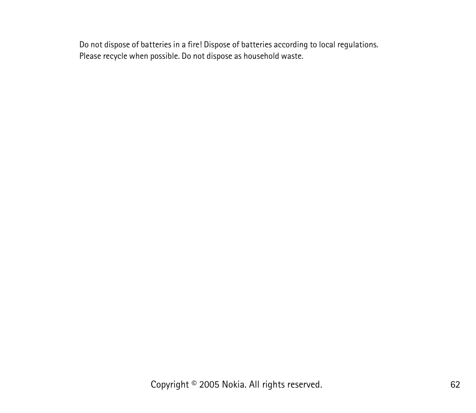 Nokia 1101 User Manual | Page 62 / 69