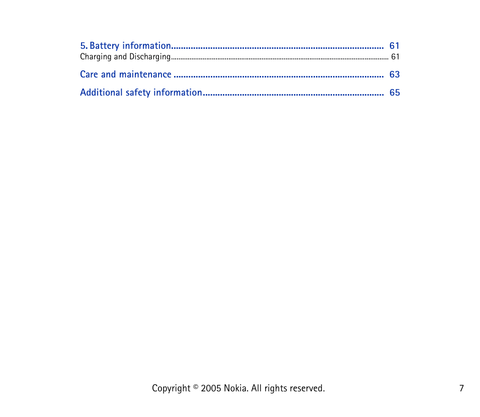 Nokia 1101 User Manual | Page 7 / 69