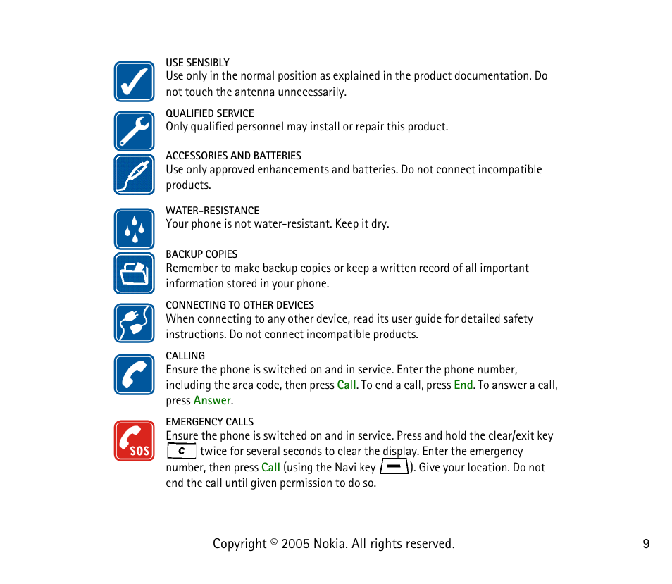 Nokia 1101 User Manual | Page 9 / 69