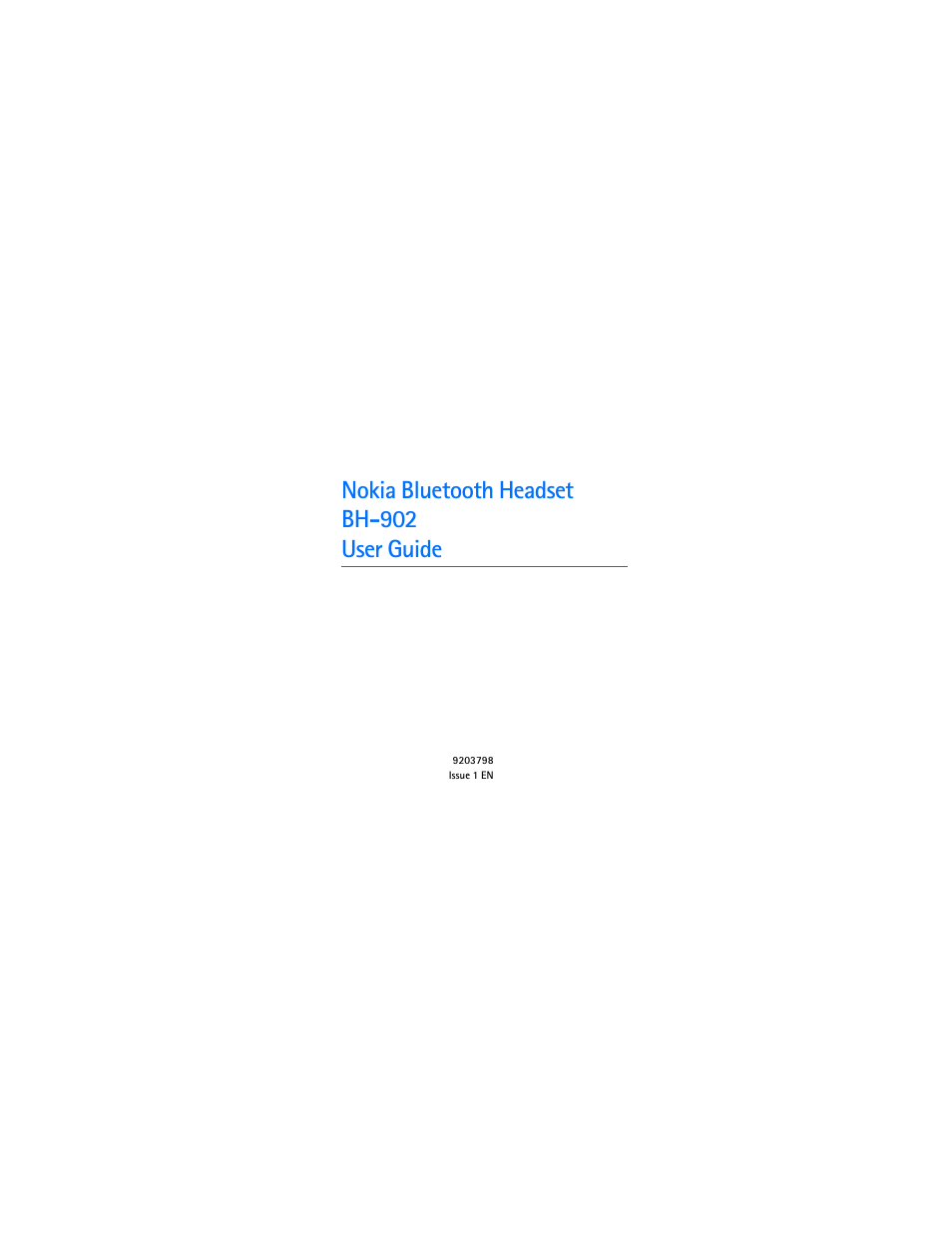 Nokia BH-902 User Manual | 30 pages