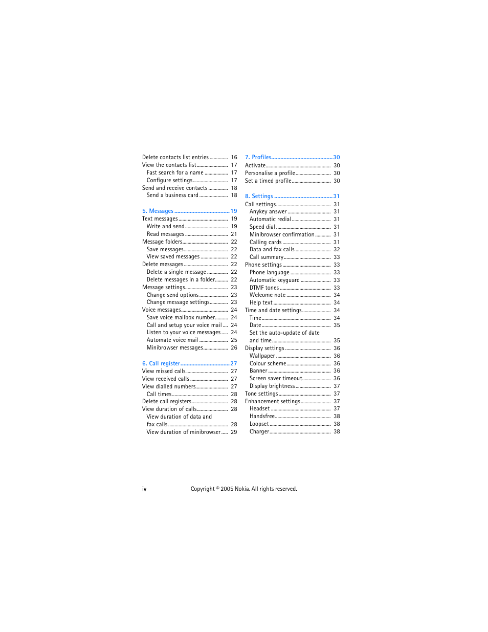 Nokia 2125 User Manual | Page 4 / 78