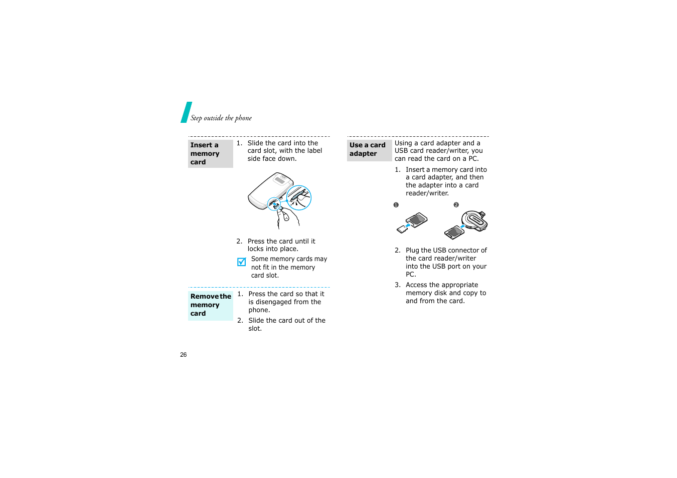 P. 26 | Nokia SGH-D830 User Manual | Page 28 / 113