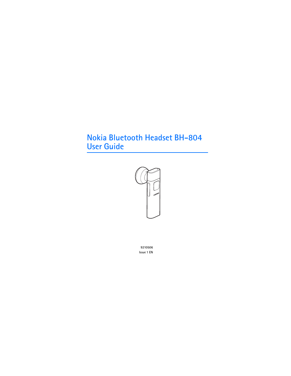 Nokia BH-804 User Manual | 19 pages