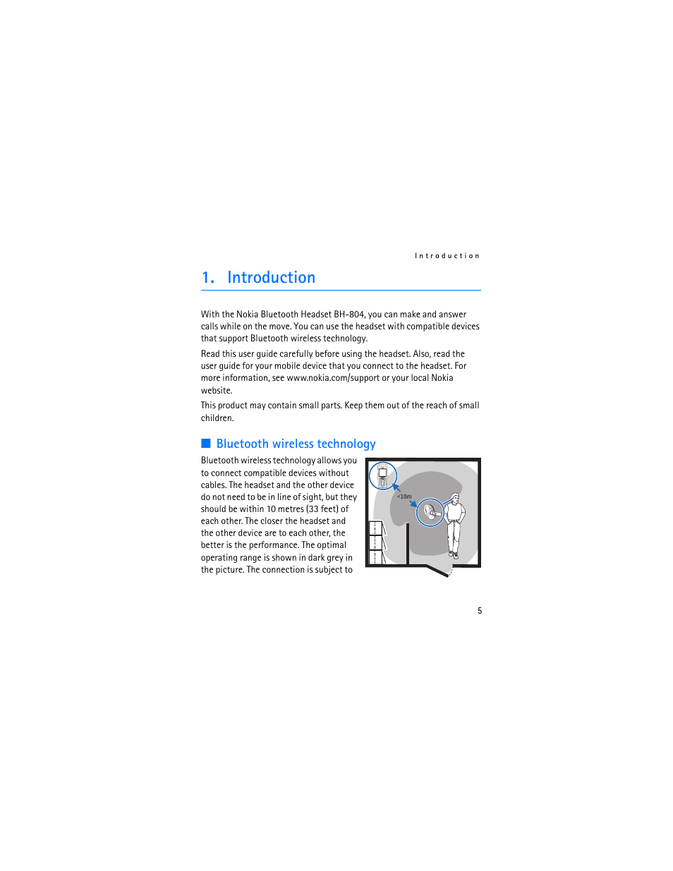 Introduction, Bluetooth wireless technology | Nokia BH-804 User Manual | Page 5 / 19
