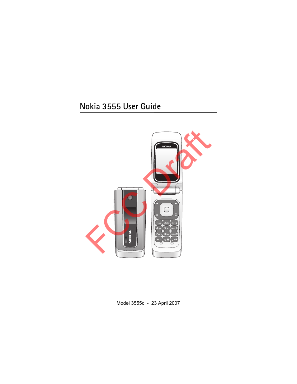Nokia Cellphone 3555c User Manual | 86 pages