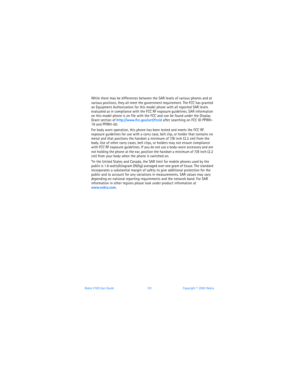 Nokia 3100b User Manual | Page 108 / 129