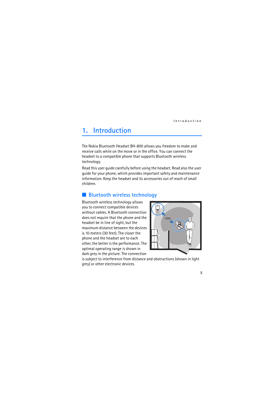 Introduction, Bluetooth wireless technology | Nokia BH-800 User Manual | Page 5 / 18