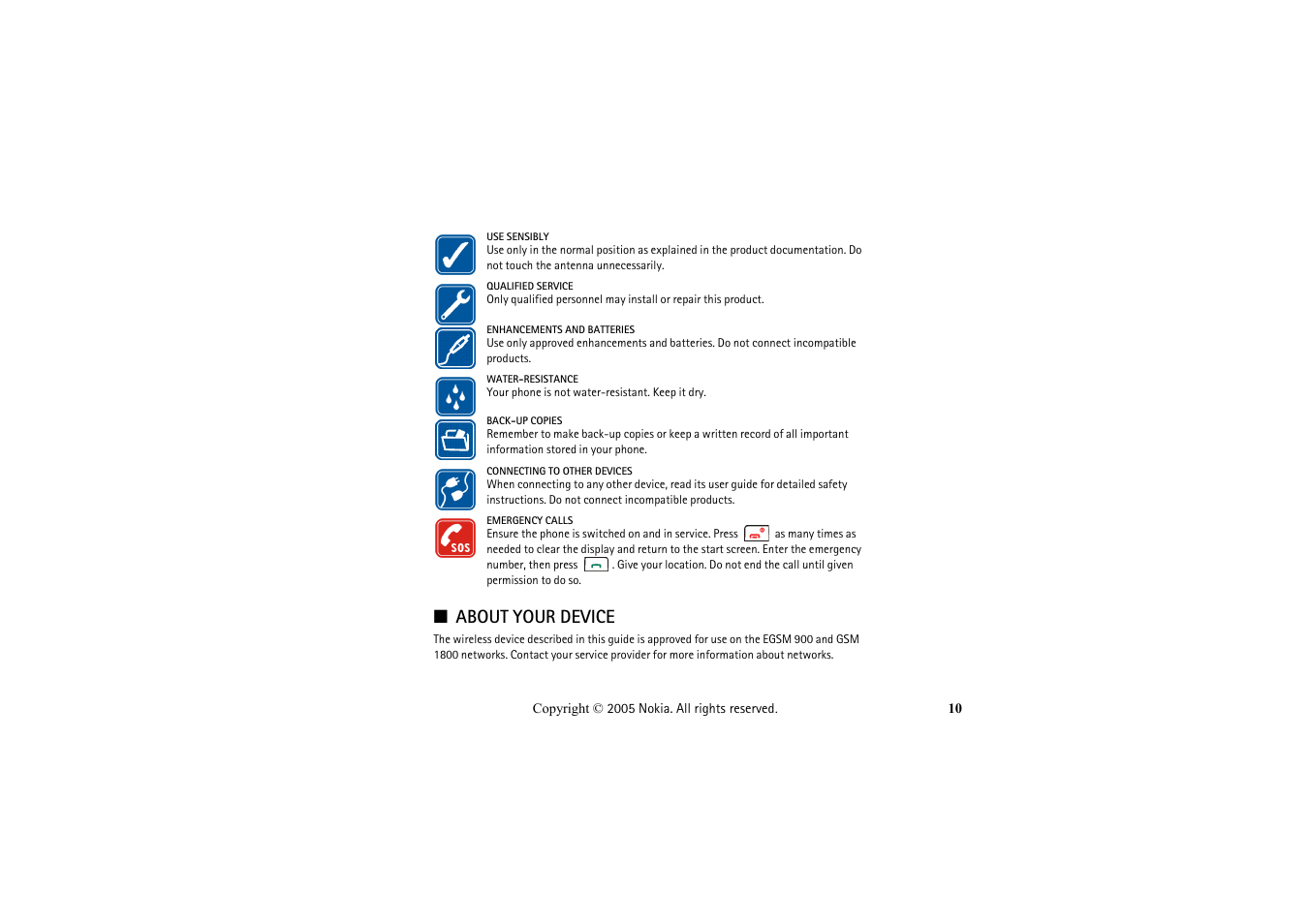 About your device | Nokia 2652 User Manual | Page 10 / 99