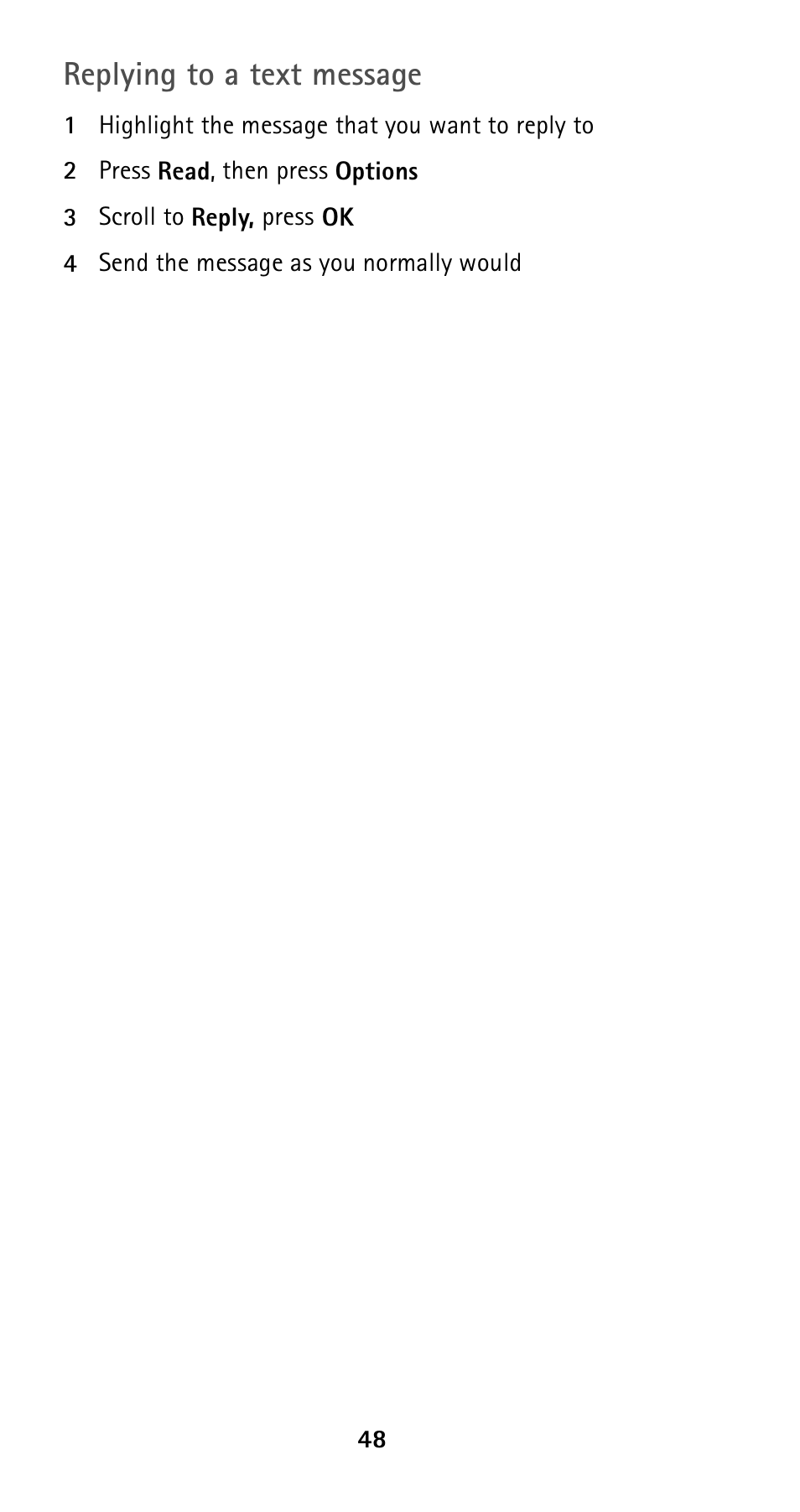 Replying to a text message | Nokia 5120i User Manual | Page 55 / 85