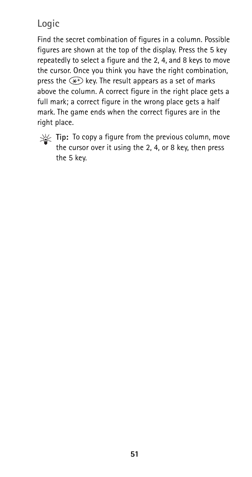 Logic | Nokia 5120i User Manual | Page 58 / 85