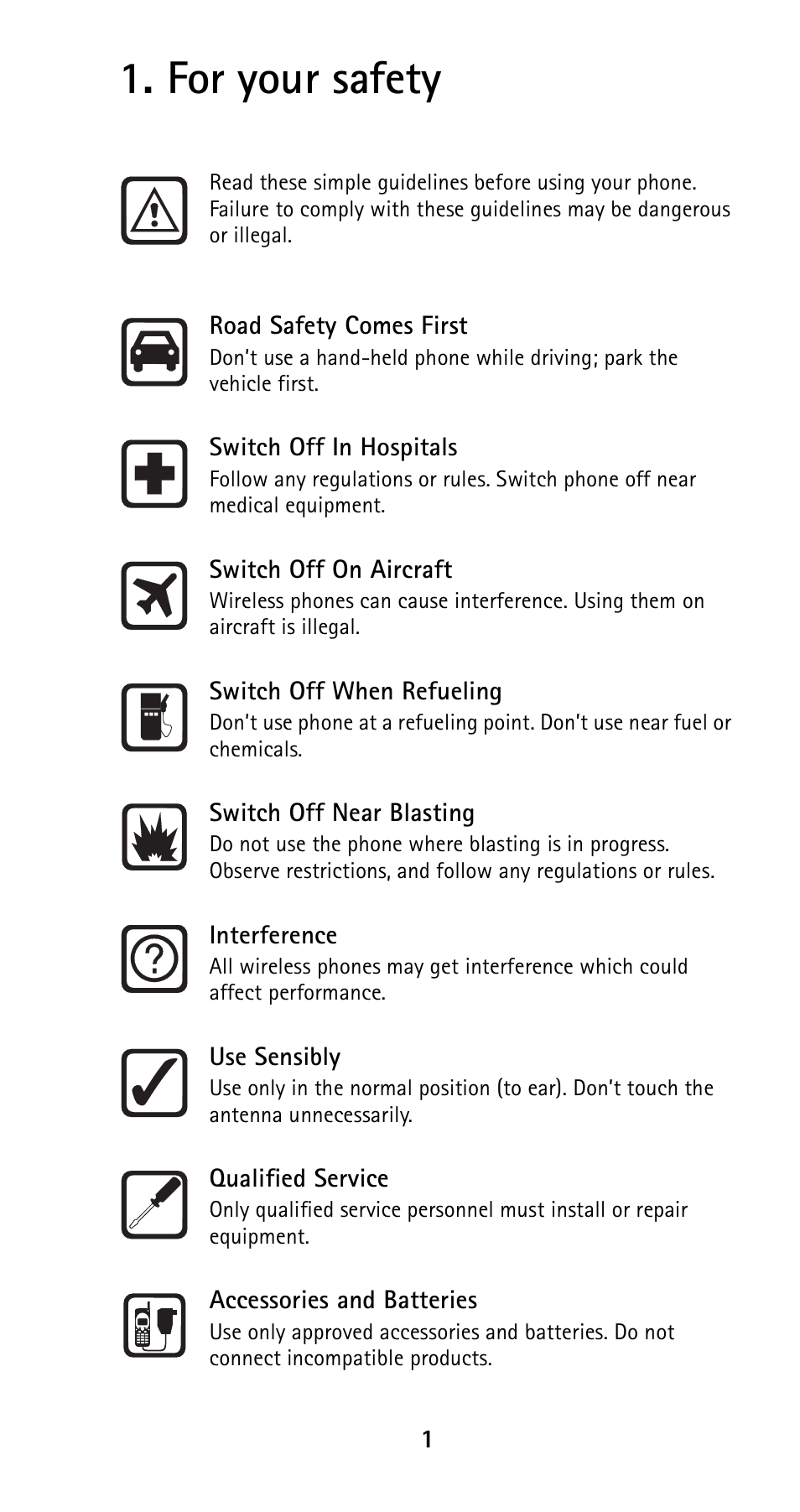 For your safety | Nokia 5120i User Manual | Page 8 / 85