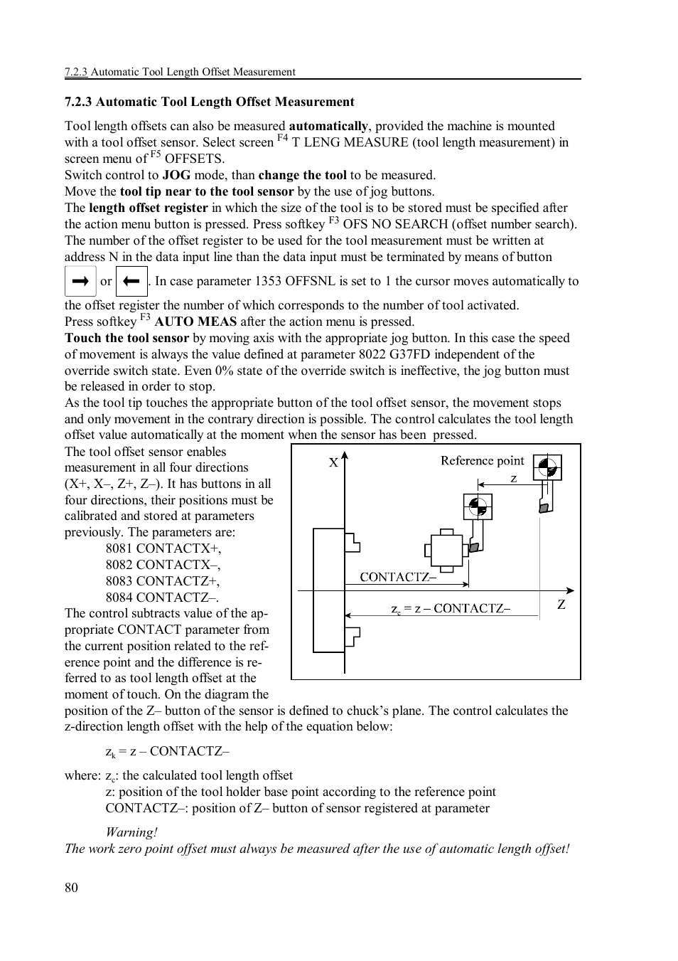 3 automatic tool length offset measurement | NCT Group NCT 990T User Manual | Page 80 / 144