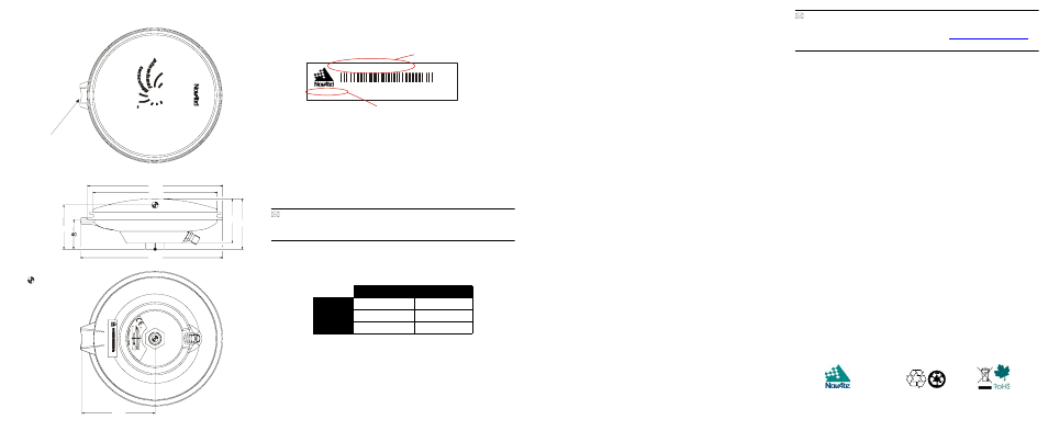 Table 1: height (geo++), Weee notice, Rohs notice | Patent notice, Questions or comments, Antenna model hardware revision, Mechanical drawings phase center, Warranty policy, Email: support@novatel.ca, 702l: user guide | Novatel GPS-702L User Manual | Page 2 / 2