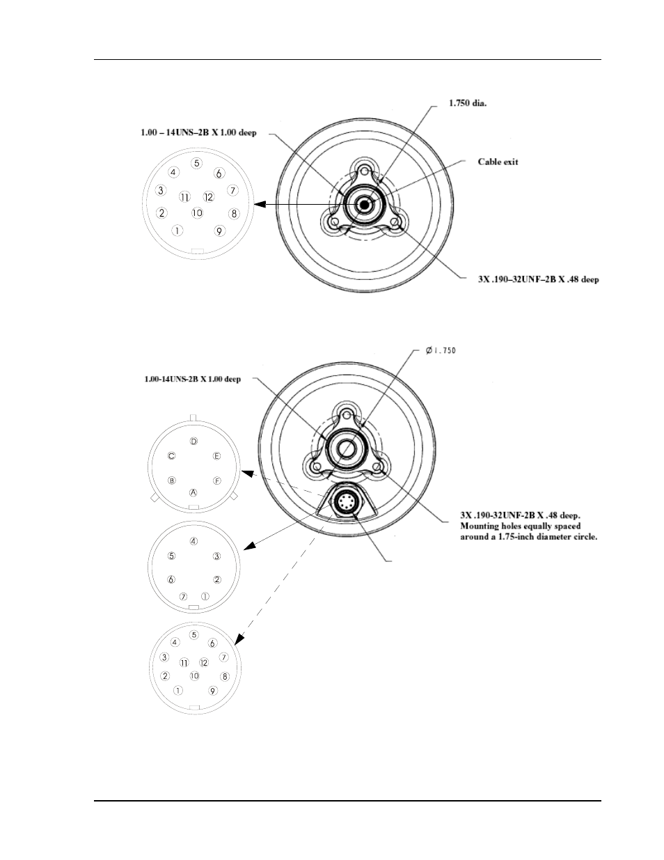 Figure 5: central cable mount, Figure 6: mounting holes, Central cable mount | Mounting holes, Figure 5, Figure 6 | Novatel SMART ANTENNA User Manual | Page 15 / 49