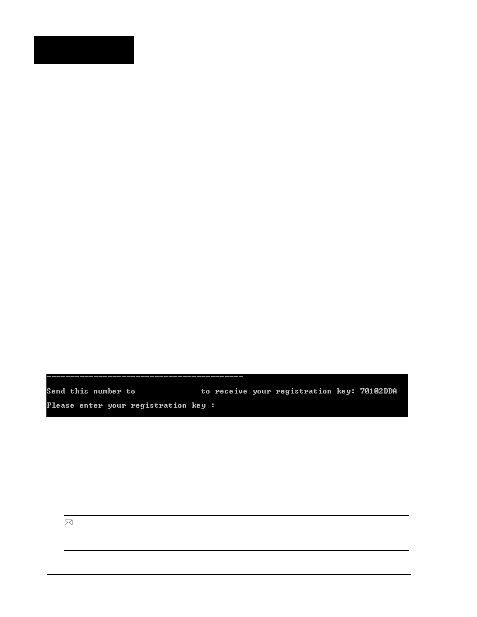 6 updating receiver firmware, 1 system requirements, 2 utility installation | 3 registration key, Figure 14: update registration window in dos, Update registration window in dos, Chapter 6 updating receiver firmware | Novatel SMART ANTENNA User Manual | Page 32 / 49